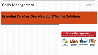 Crisis Management Essential Services Overview for Effective Solutions