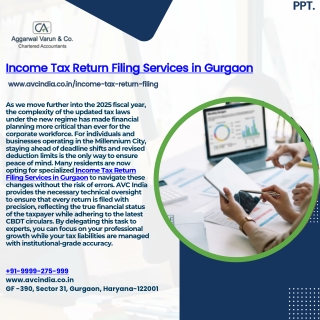 Mastering the 2025 Tax Season: A Strategic Approach for Gurgaon Professionals