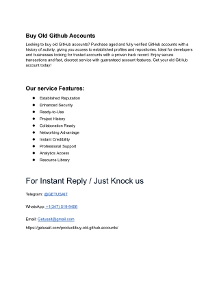 Top 45 Sites To Buy Old Github Accounts In 2025-26