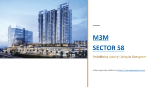 M3M Sector 58 Gurgaon_ Price, Amenities, Floor Plan, Brochure, Expected Return Etc