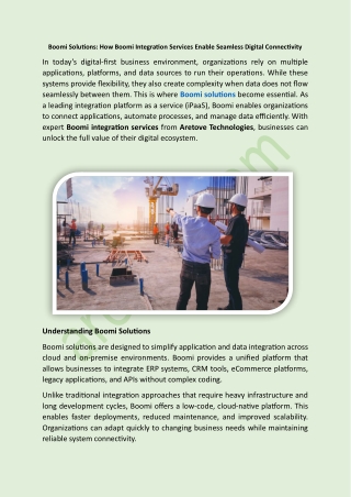 Boomi Solutions: How Boomi Integration Services Enable Seamless Digital Connecti