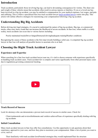 Big Rig Accident Lawyer: Strategies for Maximizing Your Compensation