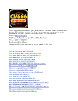 CV666 Casino Bangladesh