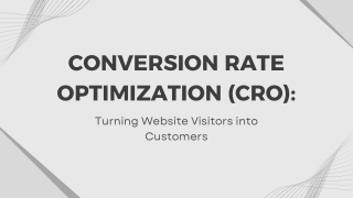 Conversion Rate Optimization (CRO)