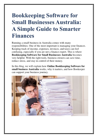 Bookkeeping Software for Small Businesses Australia