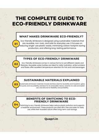 Eco Friendly Drinkware Infographic pdf