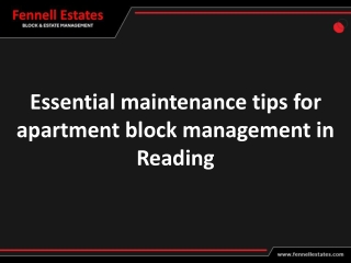 Essential maintenance tips for apartment block management in Reading