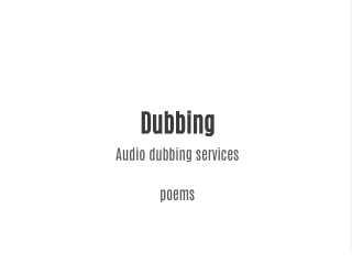Dubbing service
