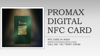 Smart nfc card in india | We gives you best nfc business cards by Promaxcard