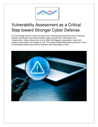 Vulnerability Assessment as a Critical Step toward Stronger Cyber Defense