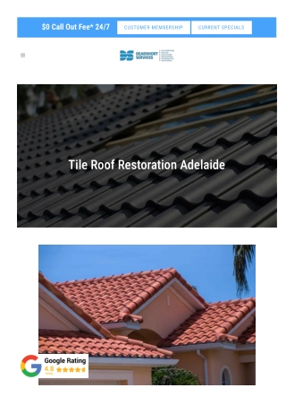 Tile Roof Restoration Adelaide