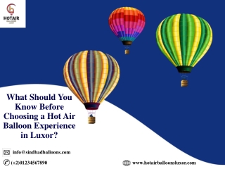 What Should You Know Before Choosing a Hot Air Balloon Experience in Luxor