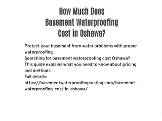 Basement Waterproofing Cost Oshawa: Pricing & Tips