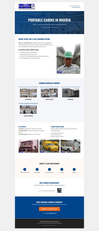 Portable Cabins & Modular Buildings in Nigeria – RapidCabin