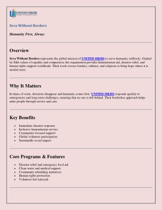 Human Rights and Seva: How UNITED SIKHS Protects Dignity