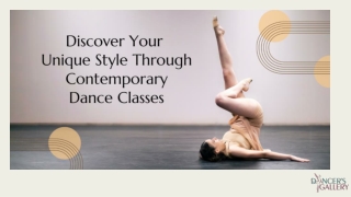 Discover Your Unique Style Through Contemporary Dance Classes