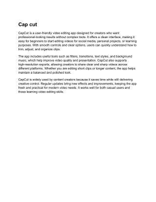 Cap cut a best app for photo slide show