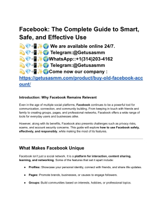 Buy used Facebook accounts for sale Safely in 2026
