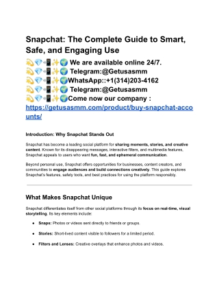 How to Buy Snapchat Account( 3.7) A Step-by-Step Guide ...