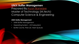 UNIX buffer management