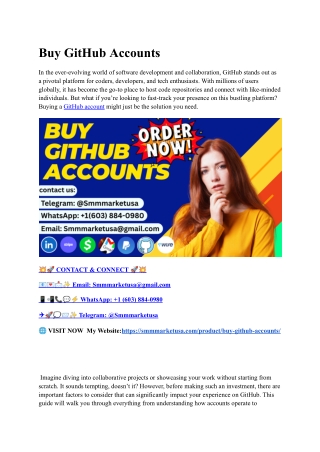 Buy Aged GitHub Accounts_ Why Developers Choose Older Profiles