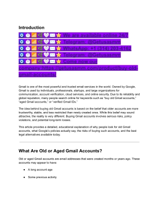 7.6 Trusted Website To Buy Gmail Accounts With (Pva And ...