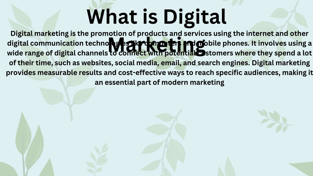 PPT - all about digital marketing PowerPoint Presentation, free ...