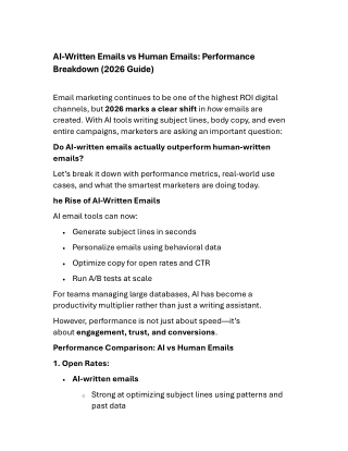 AI Email VS Human Email-Which Performs better