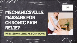 Mechanicsville Massage for Chronic Pain Relief