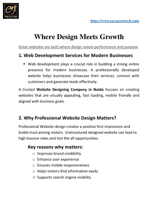 Website Designing Company in Noida