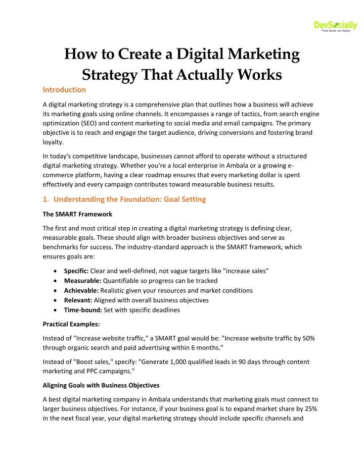 PPT - How to Create a Digital Marketing Strategy That Actually Works ...