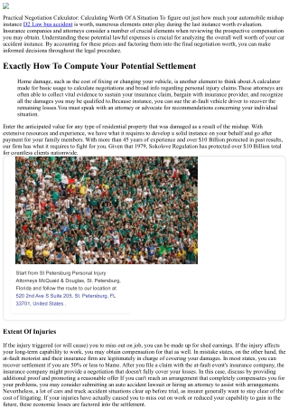 Injury Negotiation Calculator 2024 What Is My Situation Well Worth?