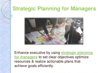 Strategic Planning for Managers