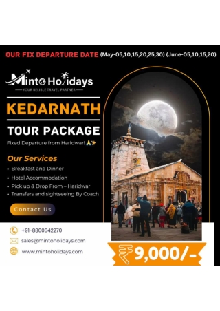 Kedarnath Tour Package from Haridwar - www.mintoholidays.com