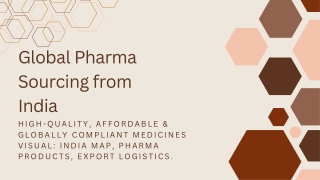 Global Pharma Sourcing from India ppt