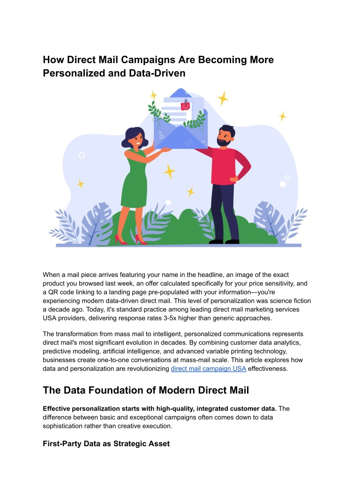 PPT - How Direct Mail Campaigns Are Becoming More Personalized and Data ...