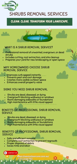 Professional Shrubs Removal Services for Clean Landscapes!!!
