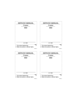 CASE 650 Crawler Service Repair Manual Instant Download