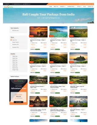 Bali Couple Tour Package from India | Felix Feria Travels