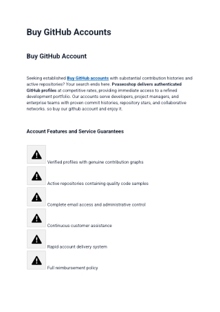 Buy GitHub Accounts – A Comprehensive Guide for Developers and Businesses