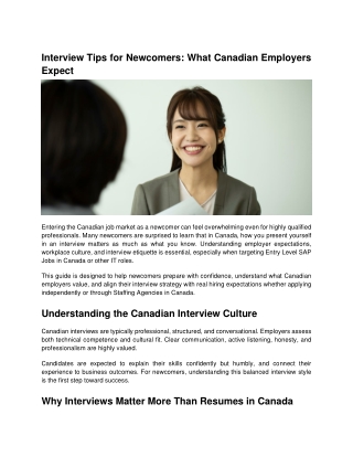 Interview Tips for Newcomers_ What Canadian Employers Expect