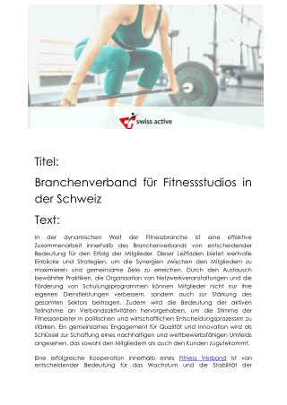 Fitness Verband