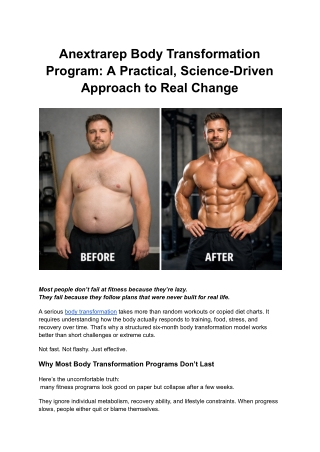 Anextrarep Body Transformation Program_ A Practical, Science-Driven Approach to Real Change