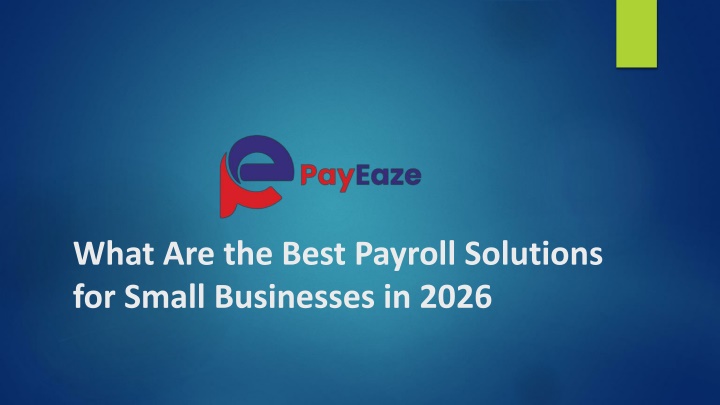 PPT - What Are the Best Payroll Solutions for Small Businesses in 2026 ...