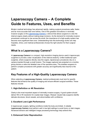 Laparoscopy Camera