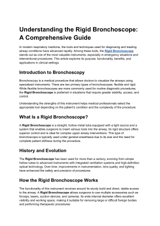 Rigid Bronchoscope