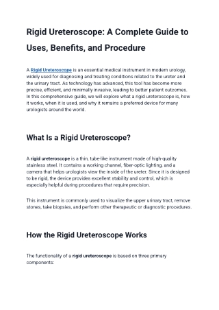 Rigid Ureteroscope