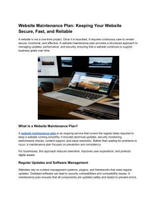 YusaTech-Website Maintenance Plan