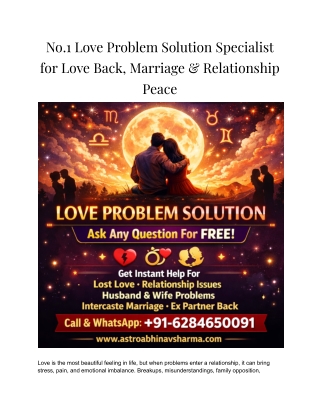 Best Love Problem Solution Specialist in India – Astro Abhinav Sharma