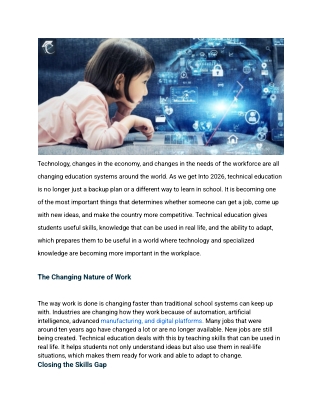 Technical Education_ Why It Will Be Essential for Learning in 2026